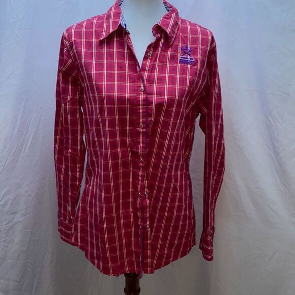 Wrangler Tops - Wrangler National Patriot Red/White/Blue stars button pearl snap shirt